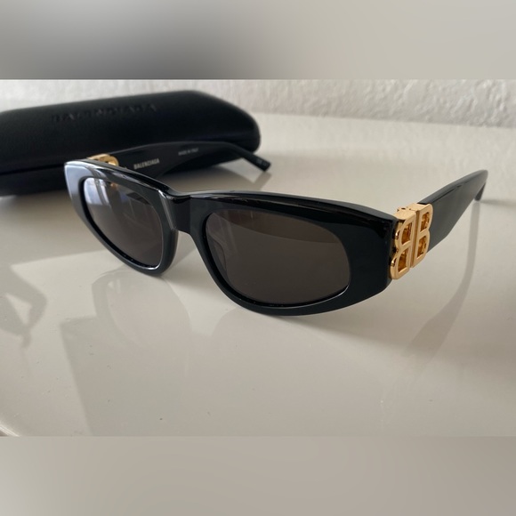 Balenciaga eyewear BB0095s black sunglasses - Picture 2 of 8
